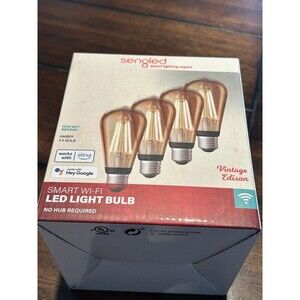 New Sengled Smart Light Bulbs, WiFi Light Bulbs, Vintage Filament Led 4 Pack